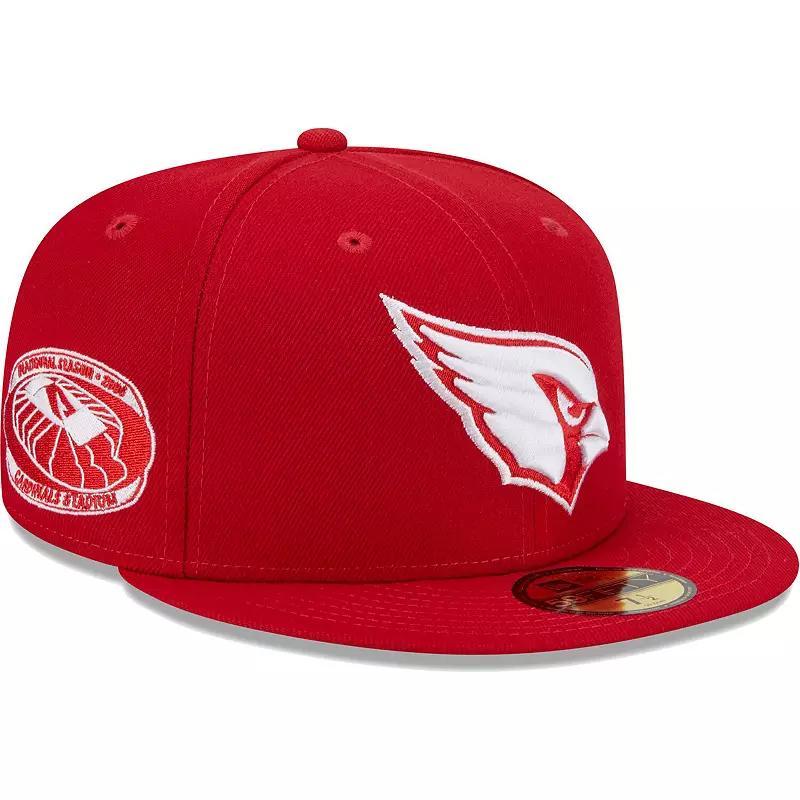 Mens New Era Scarlet Arizona Cardinals 2006 Inaugural Season Main Patch 59FIFTY Fitted Hat Product Image