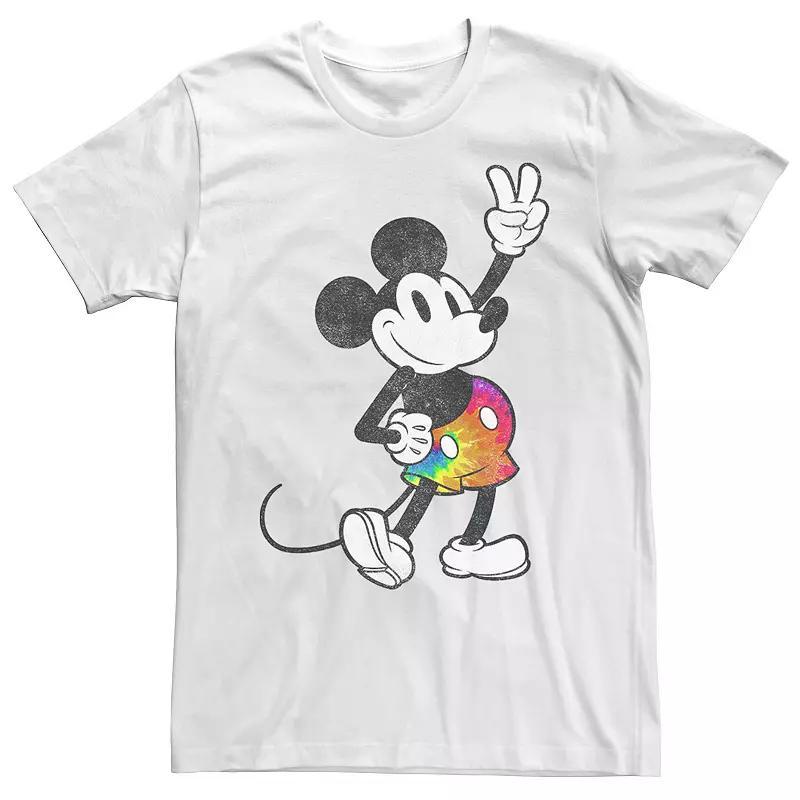 Mens Disney Mickey And Friends Mickey Tie Dye Pants Portrait Tee White Product Image