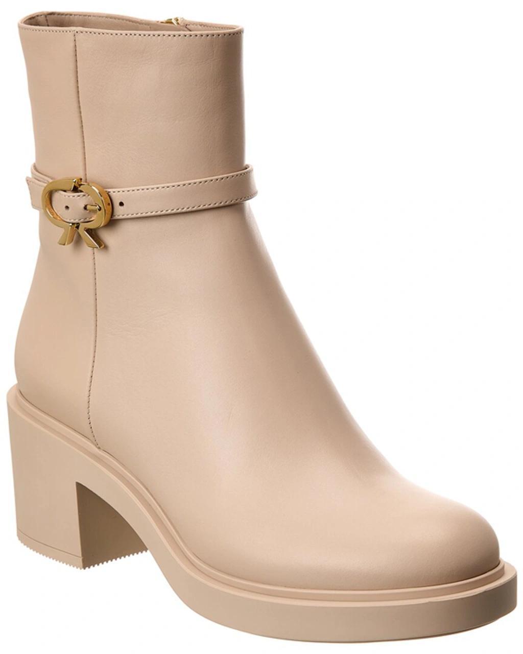 GIANVITO ROSSI Ribbon Dumont Boots In Beige product image