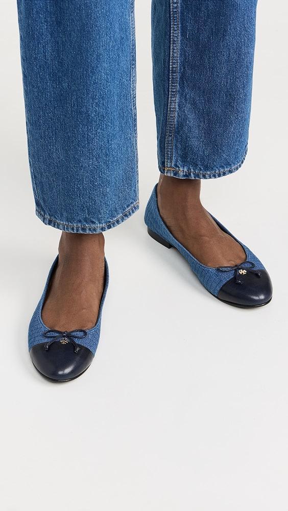 Tory Burch Cap-Toe Quilted Ballet Flats | Shopbop Product Image