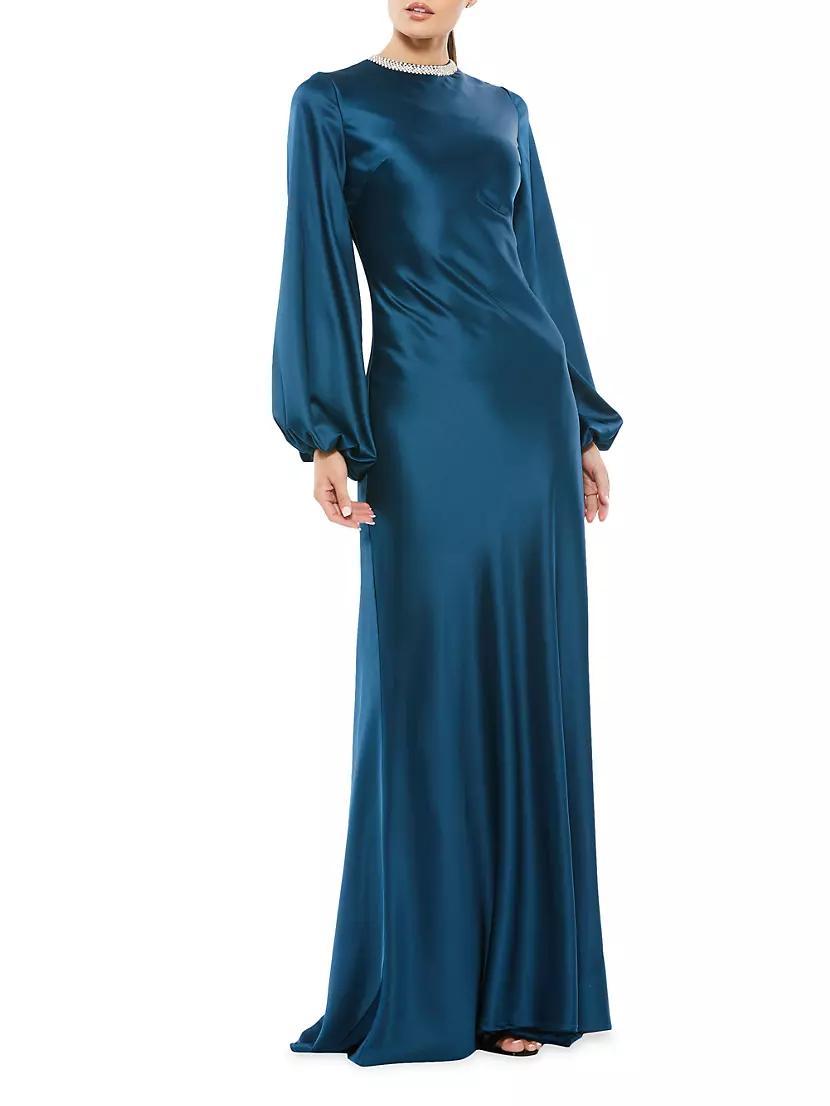 Ieena Satin Sheath Gown Product Image