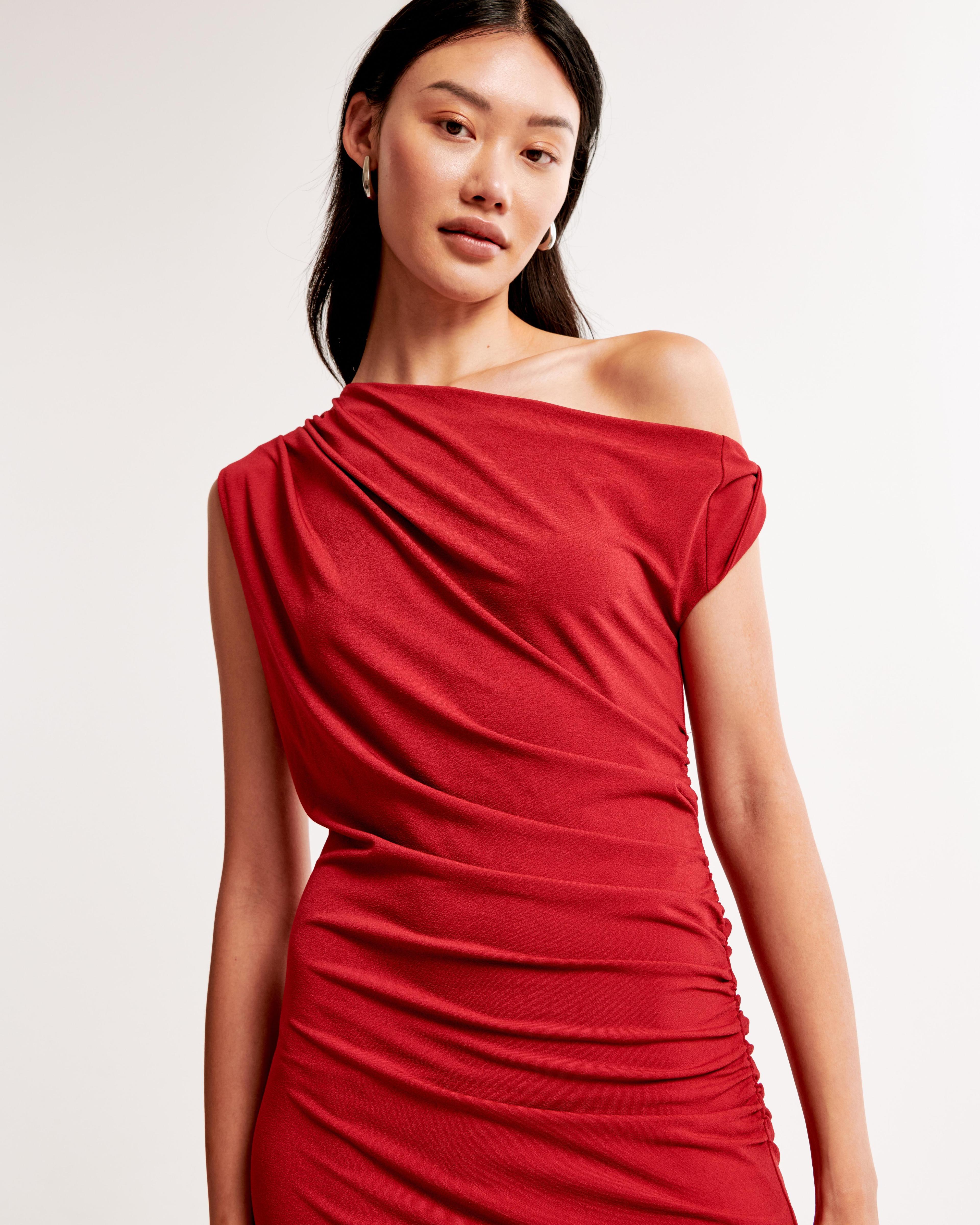 Asymmetrical Draped Maxi Dress Product Image