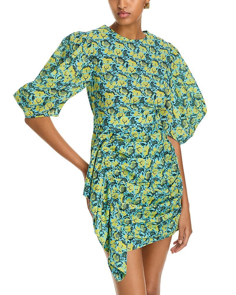 Pia Floral Print Cotton Mini Dress Product Image