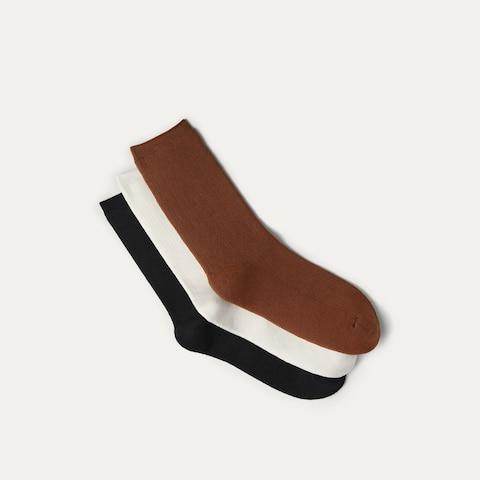 3-Pair Cozy Fleece-Lined Thermal Socks Product Image