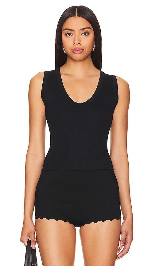 U Neck Ribbed Tank Product Image