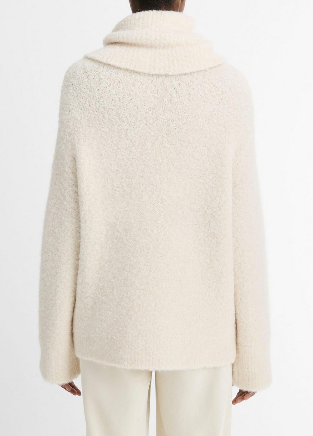 Italian Bouclé Turtleneck Tunic Sweater Product Image