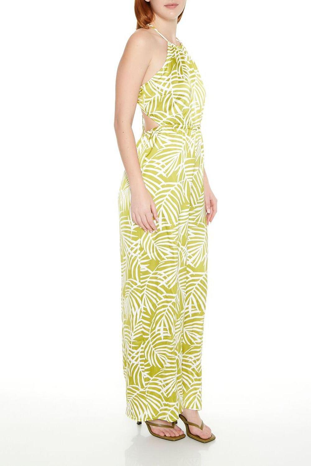 Leaf Print Halter Jumpsuit | Forever 21 Product Image