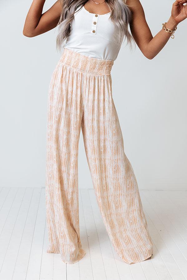 Malibu Cruise Stripe Pants In Peach Product Image