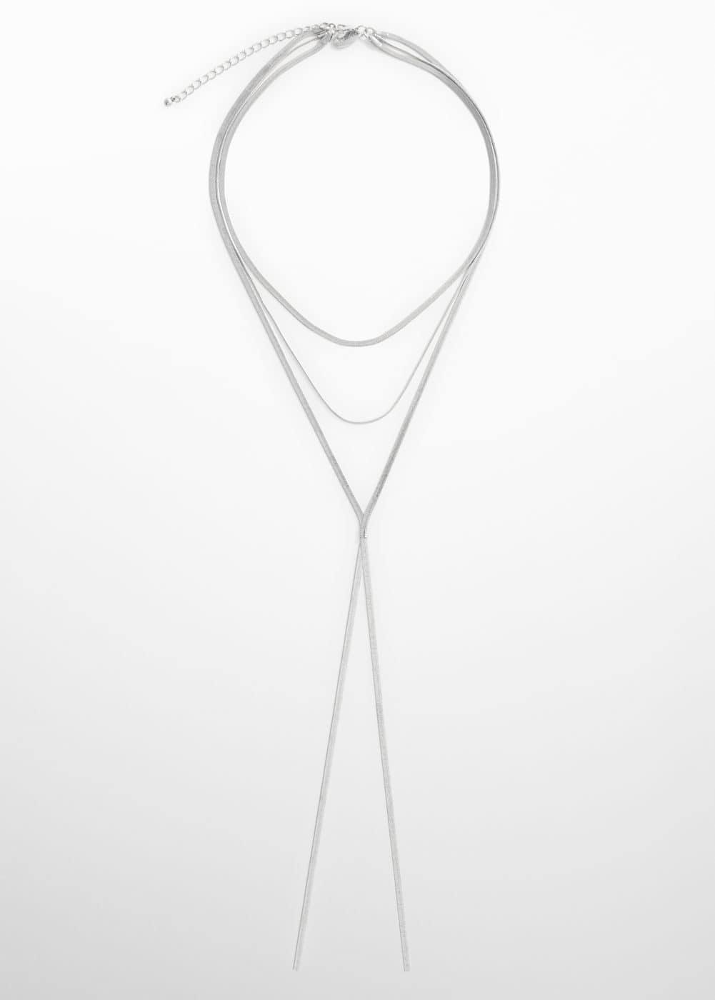 Long triple necklace - Women | MANGO USA Product Image