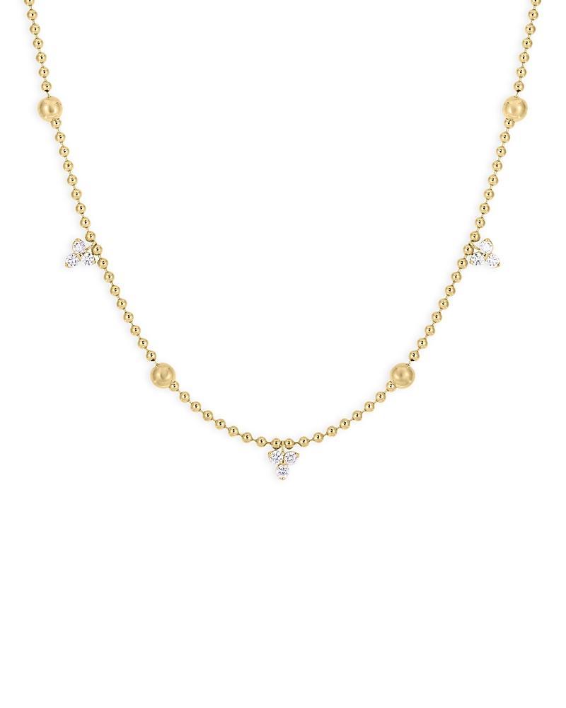 Womens Love By The Yard 18K Yellow Gold & 0.49 TCW Diamond Beaded Station Necklace Product Image