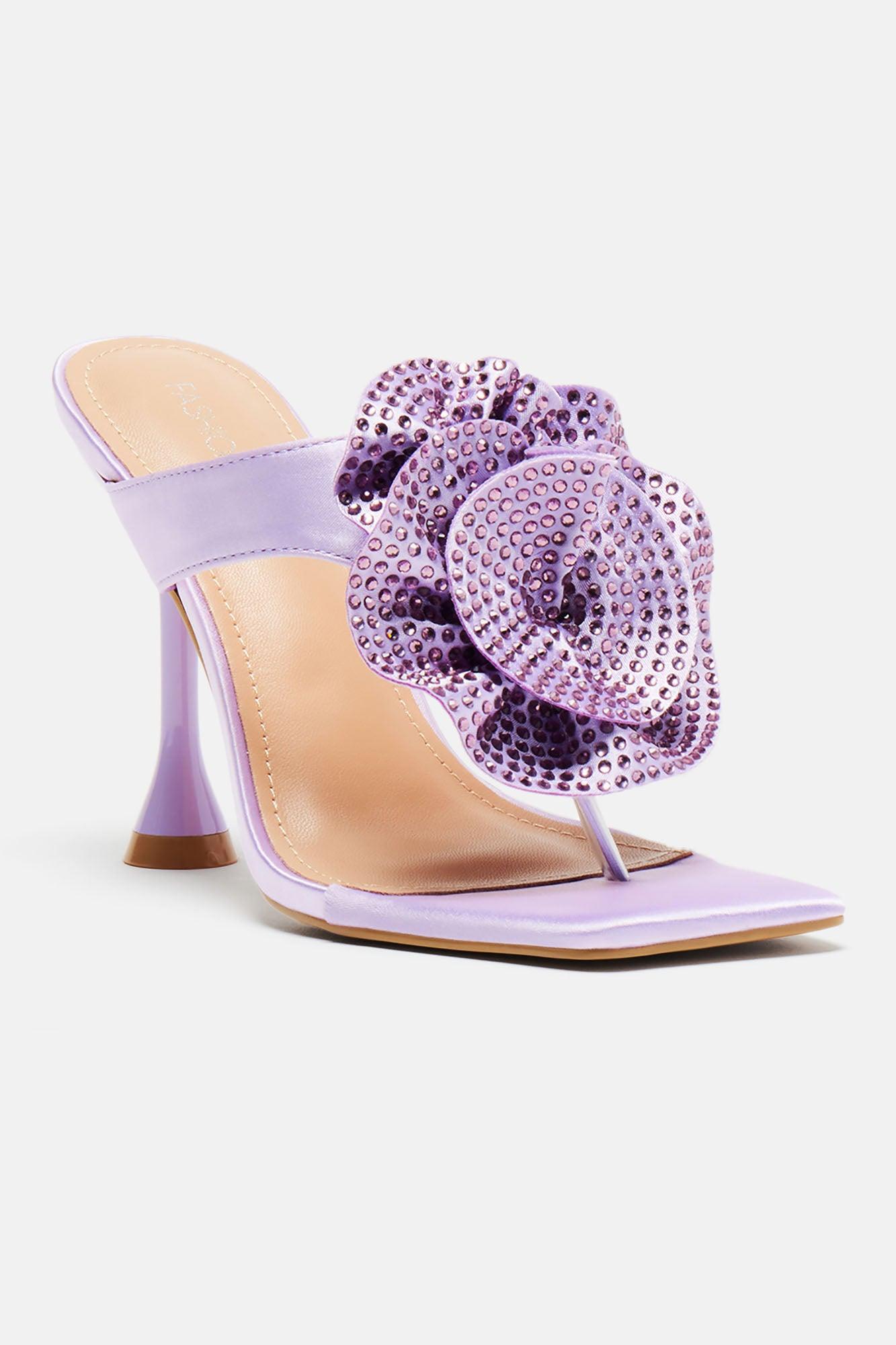 In First Place Heeled Sandals - Purple Product Image