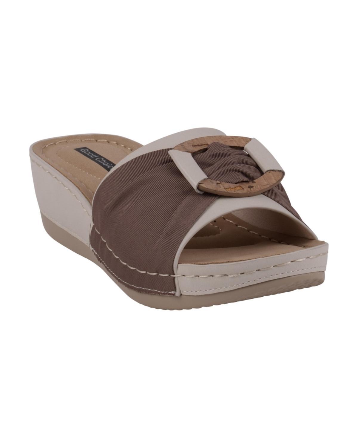 Gc Shoes Womens Ellen Comfort Slip On Wedge Sandals Product Image