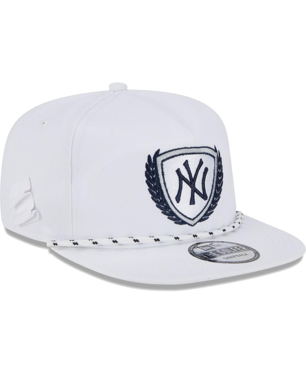 Men's New Era White New York Yankees Golfer Tee 9FIFTY Snapback Hat Product Image