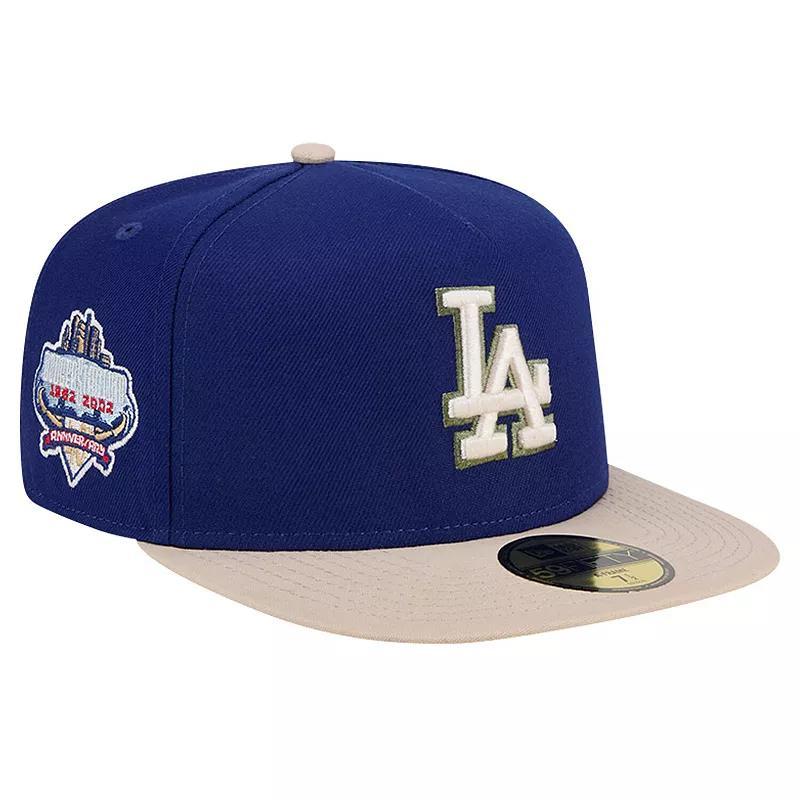 Mens New Era Royal Los Angeles Dodgers Canvas A-Frame 59FIFTY Fitted Hat Product Image