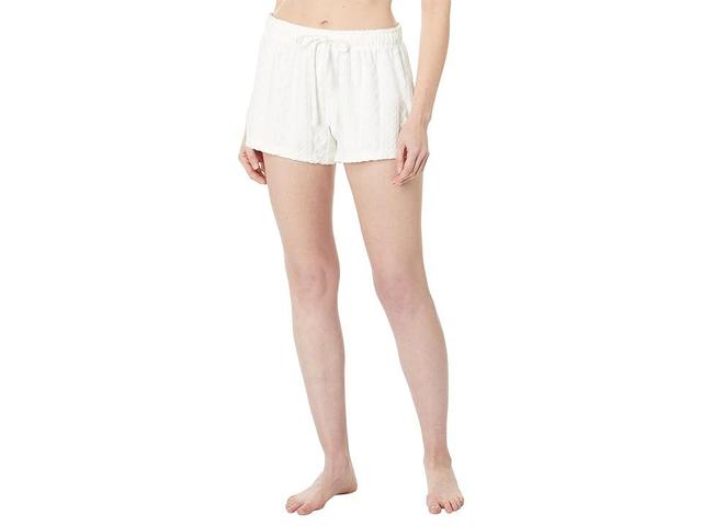 P.J. Salvage Luxe Terry Cable-Knit Shorts (Ivory) Women's Pajama Product Image