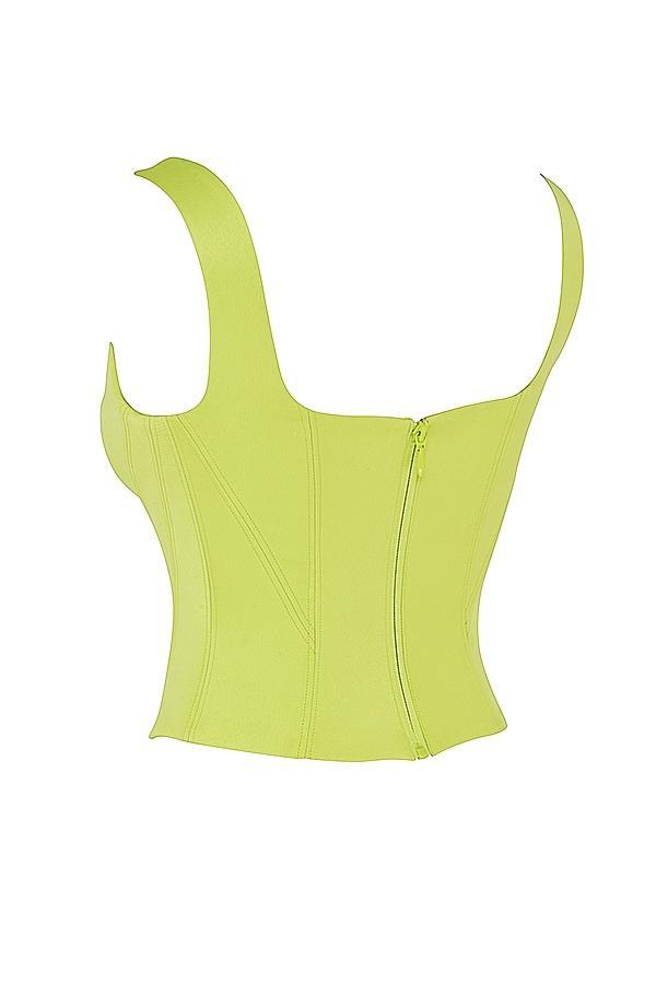 Rafa Lime Satin Longline Corset Product Image