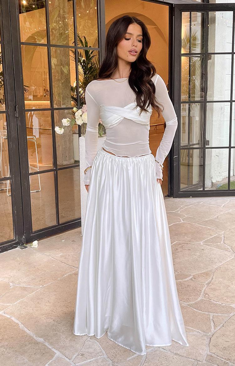 Clementine White Maxi Skirt product image