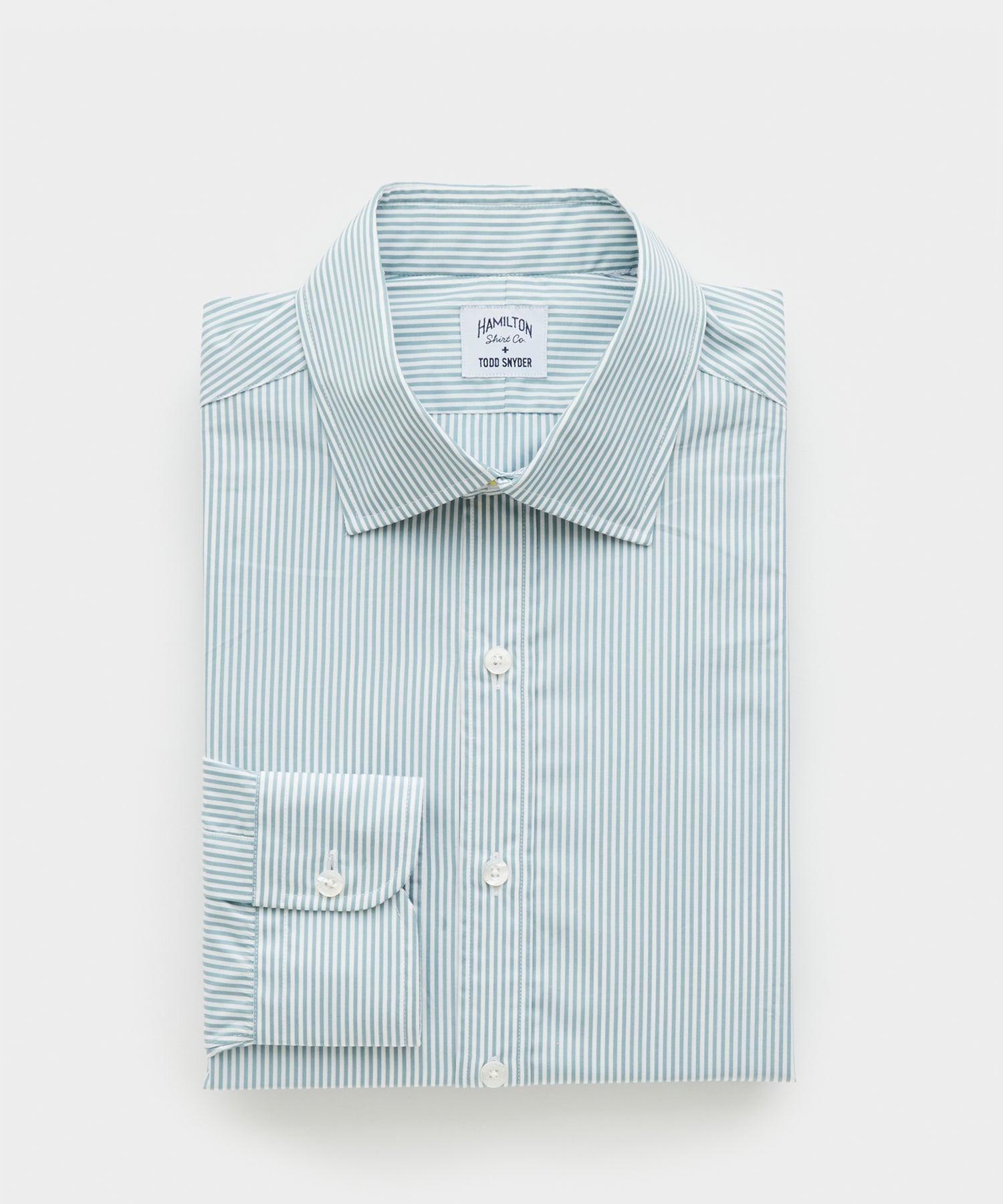 Hamilton + Todd Snyder Dress Shirt in Micro Banker Stripe Product Image