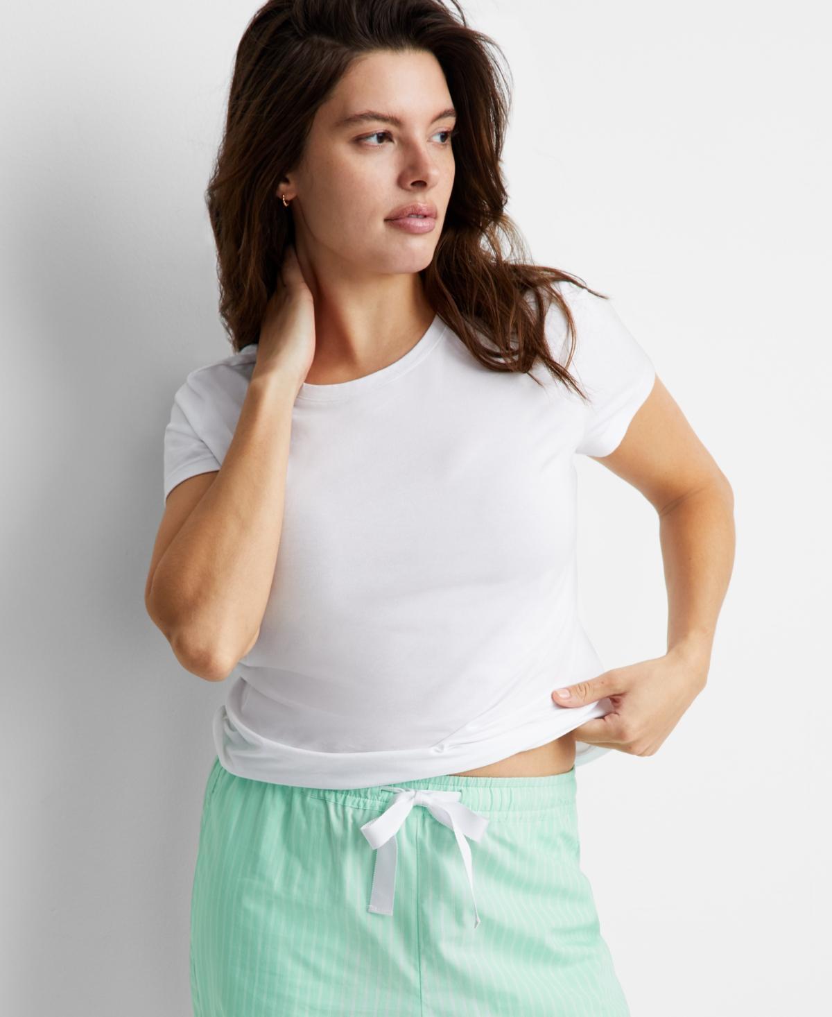 State of Day Womens Cotton Blend Short-Sleeve Sleep Tee Xs-3X, Created for Macys Product Image