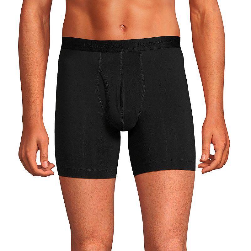 Big & Tall Lands End Flex Performance Boxer Brief 3-Pack, Mens Warm Grey Product Image