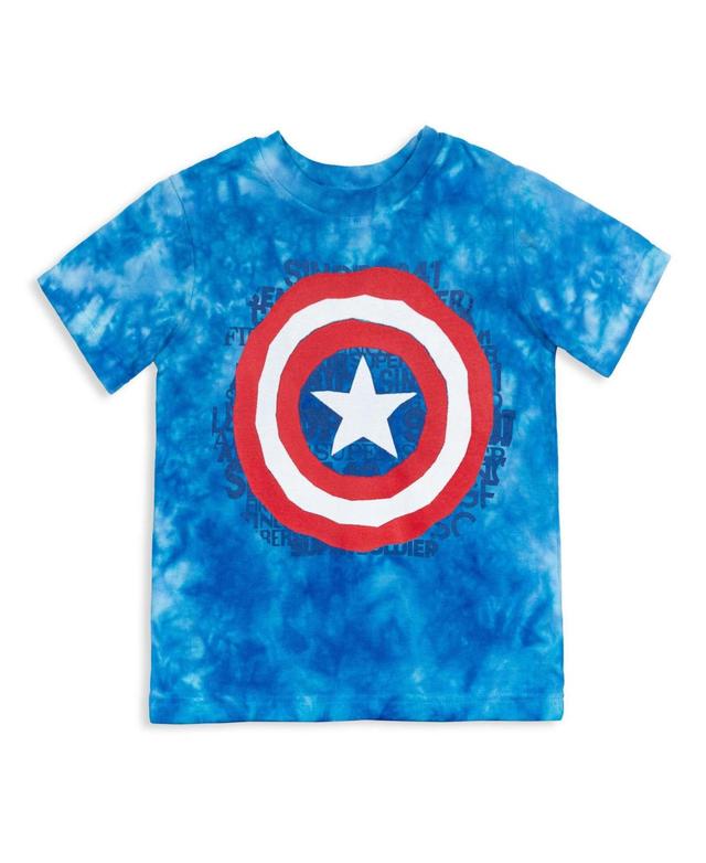 Marvel Boys Avengers Spider-Man Iron Man Black Panther Captain America Hulk Tie Dye T-Shirt Product Image