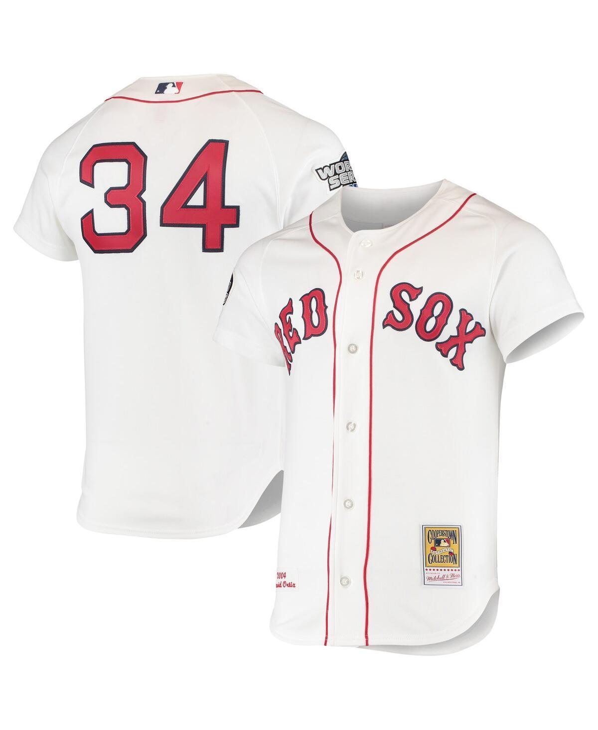 Mens Mitchell & Ness David Ortiz White Boston Red Sox 2004 Cooperstown Collection Home Authentic Jersey - White Product Image