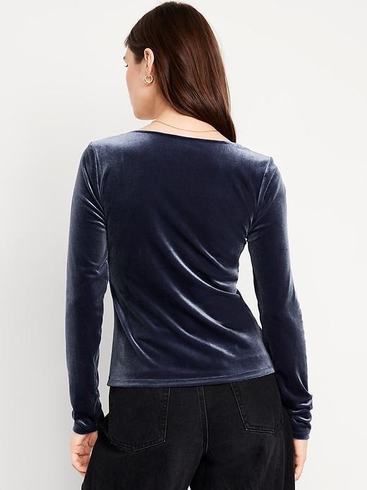 Fitted Velvet Top Product Image