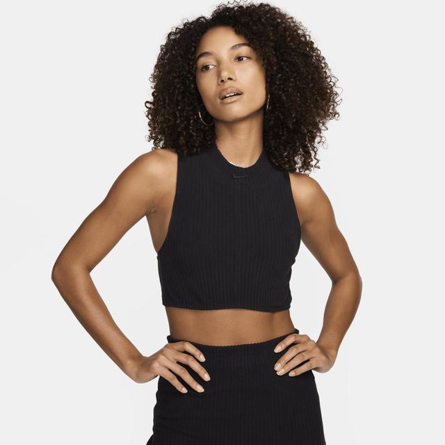 Nike Sportswear Chill Rib Women's Tight Mock-Neck Cropped Tank Top Product Image