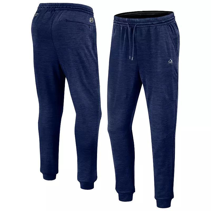 Mens Fanatics Heather Navy Colorado Avalanche Authentic Pro Fleece Sweatpants Product Image