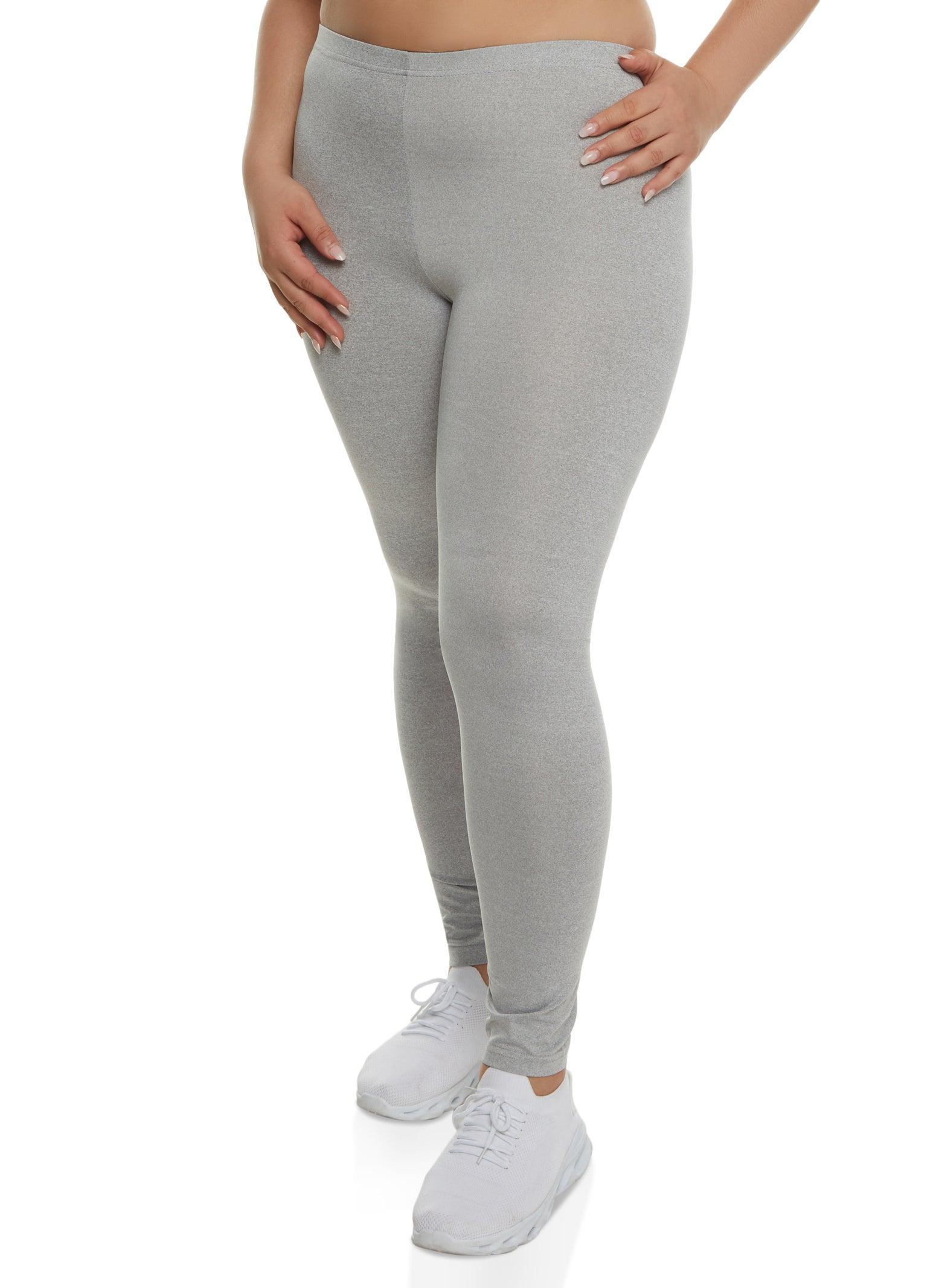 Womens Plus Size Solid High Waisted Leggings Product Image