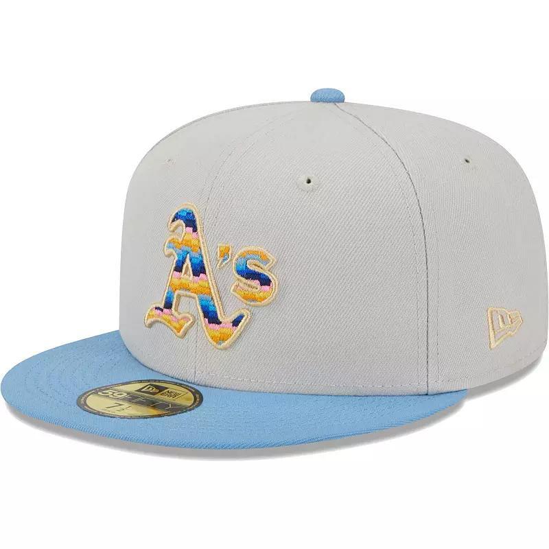 Mens New Era Natural Oakland Athletics Beach Front 59FIFTY Fitted Hat Product Image