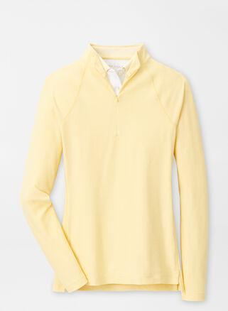 Peter Millar Womens Mlange Raglan-Sleeve Perth Layer | Color: Morning Sun | Size: S Product Image