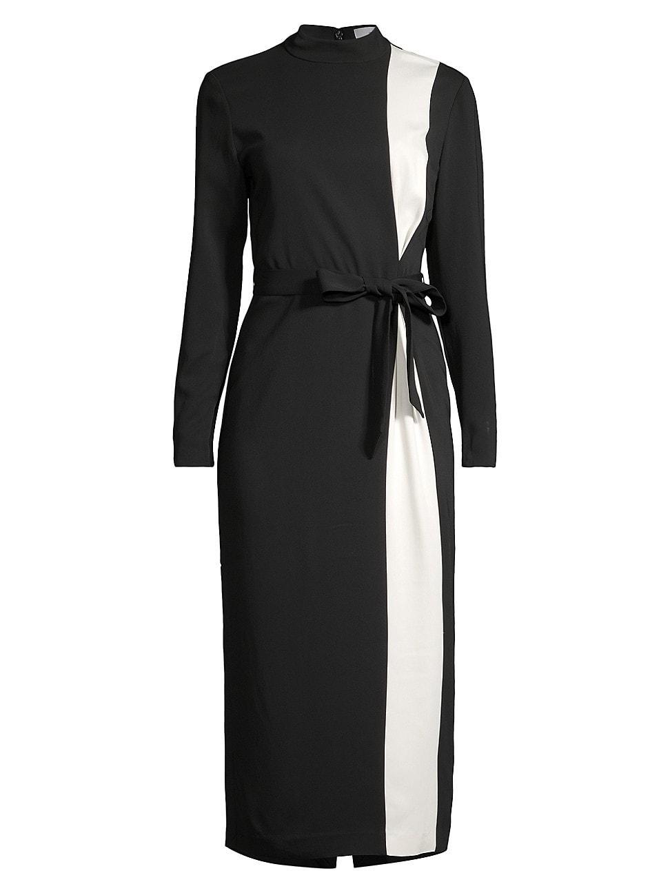 Womens Millie Two-Tone Tie Midi Dress Product Image