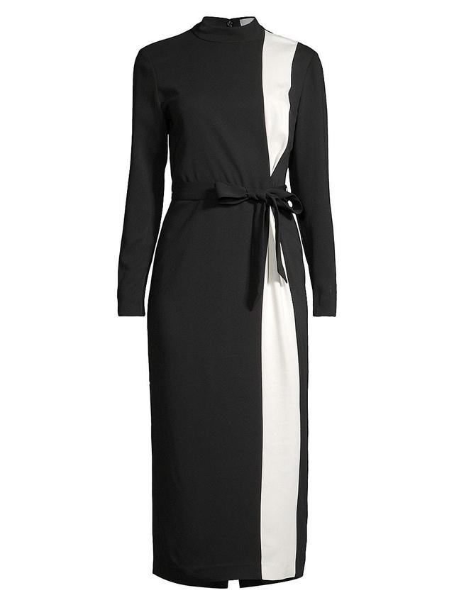 Womens Millie Two-Tone Tie Midi Dress Product Image