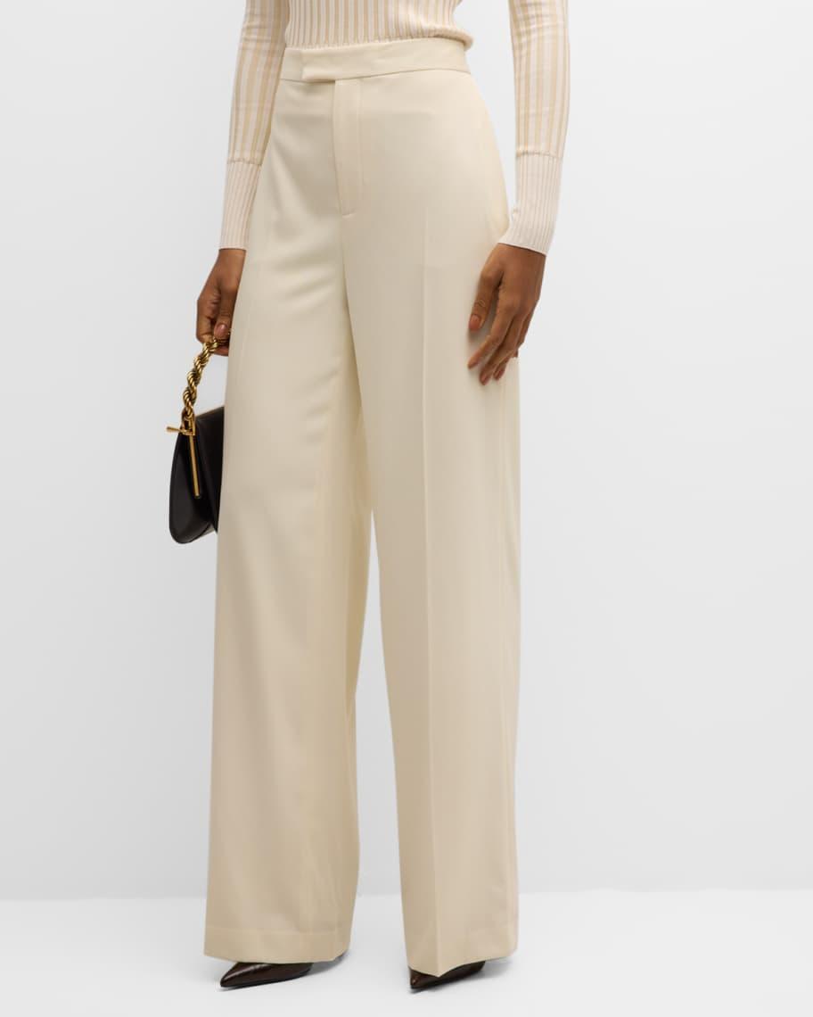 Modern Wool Wide-Leg Trousers Product Image