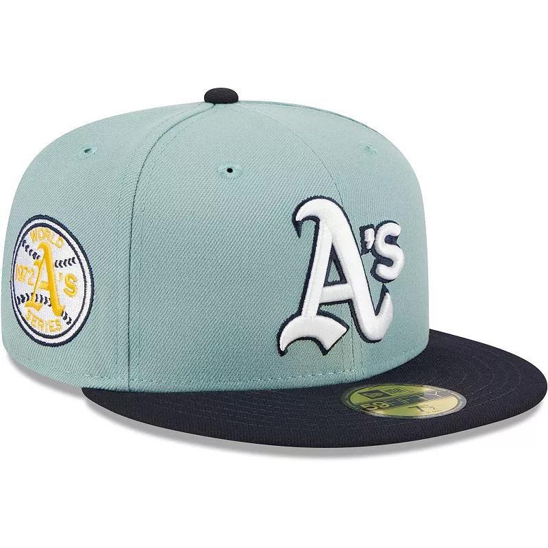 Mens New Era /Navy Oakland Athletics Beach Kiss 59FIFTY Fitted Hat Product Image