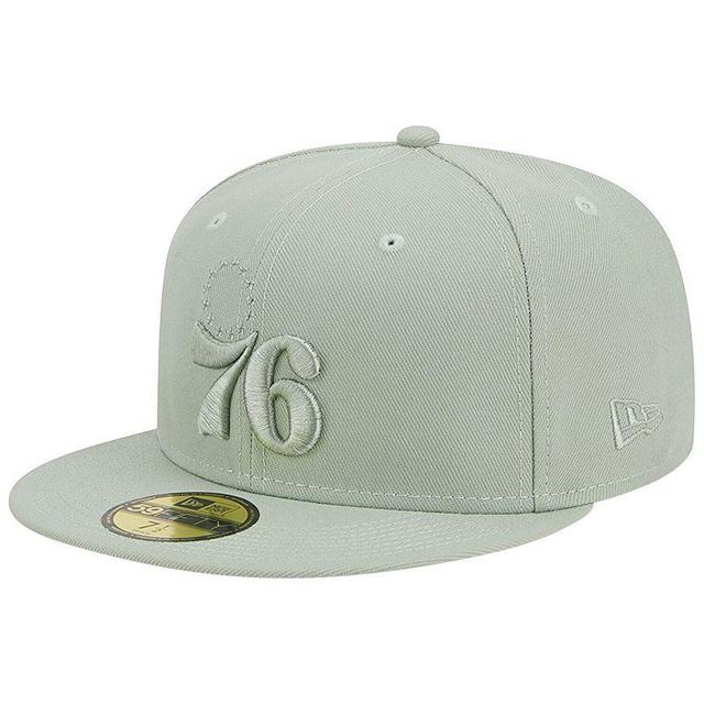 Mens New Era Light Green Philadelphia 76ers Sage Color Pack 59FIFTY Fitted Hat Product Image