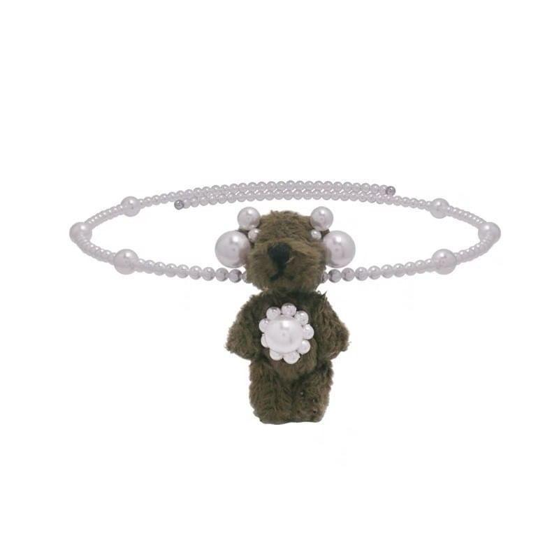 Bear Faux Pearl Choker Product Image