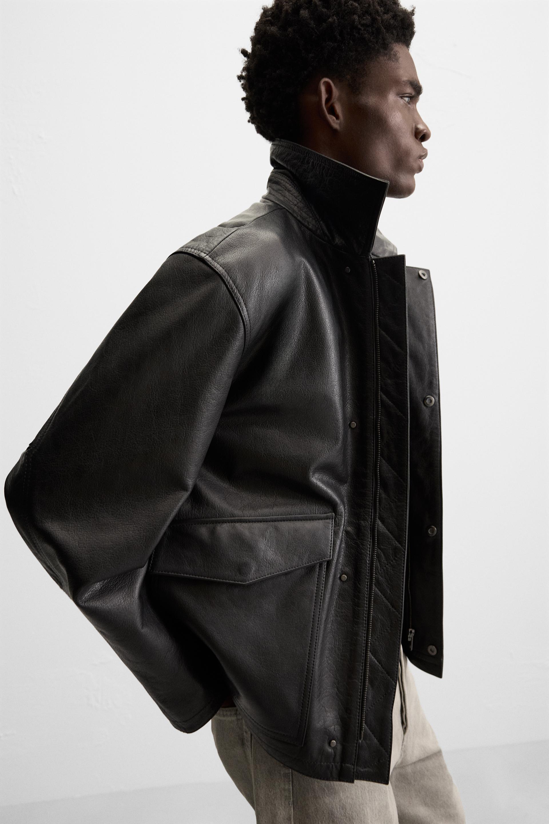 POCKET LEATHER PARKA Product Image