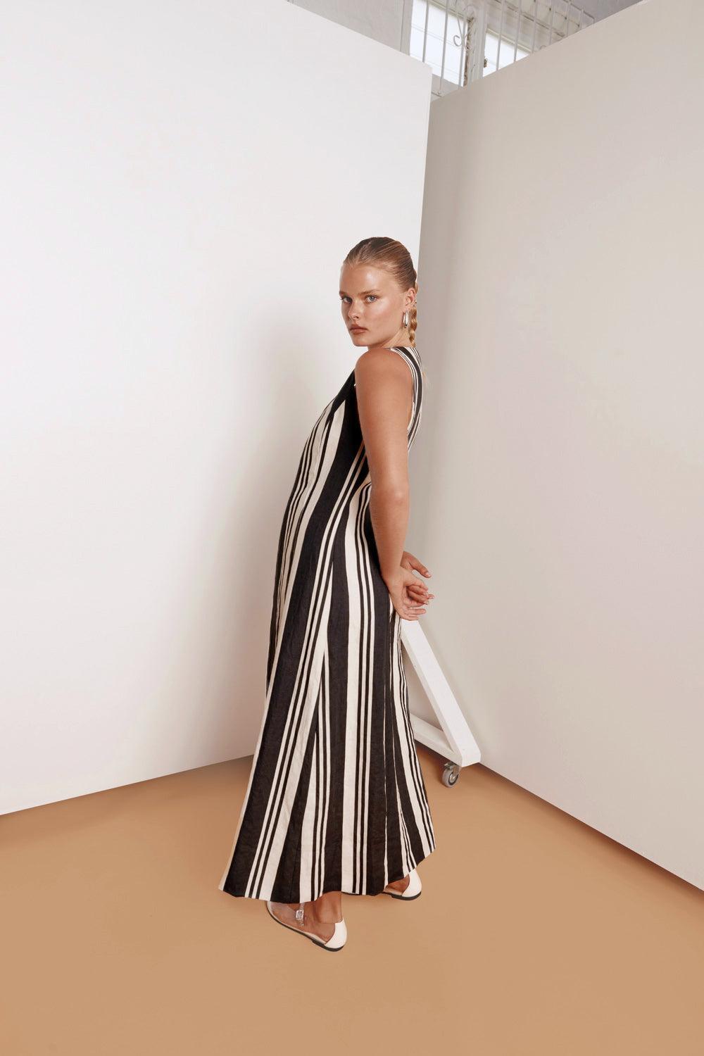 Averi Midi Dress Stripe Product Image