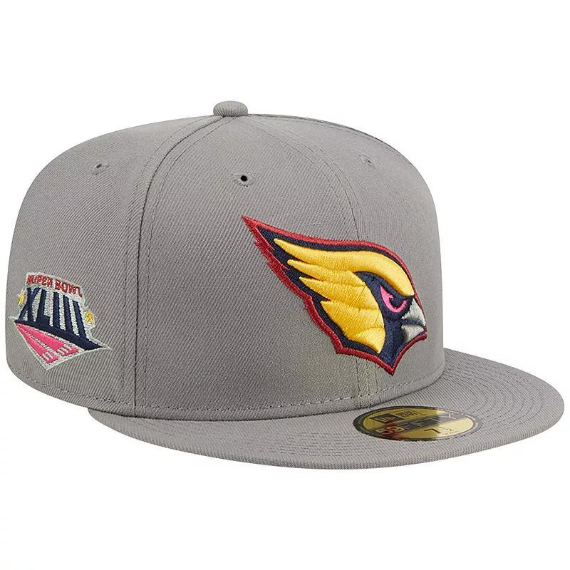 Mens New Era Gray Arizona Cardinals Color Pack 59FIFTY Fitted Hat Product Image