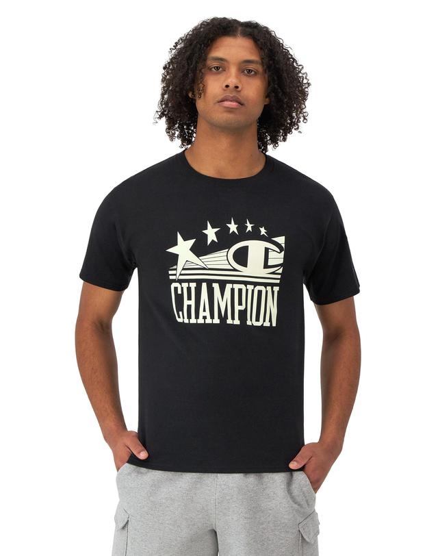 Mens Champion Classic Graphic T-Shirt, C & Stars Logo Natural 2XL Product Image