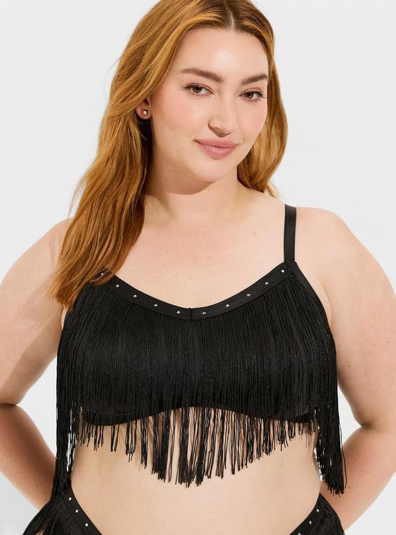 Glam Lurex Fringe Bralette Product Image