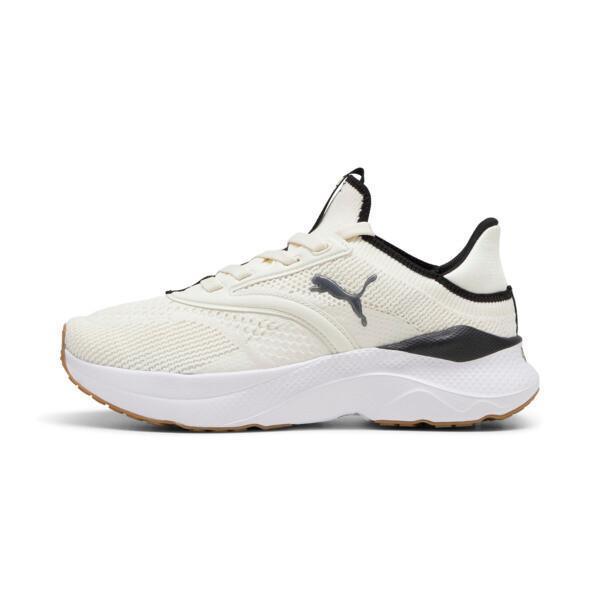 PUMA SOFTRIDE Mayve Running Shoes Women in Warm White/Black/Fizzy Apple Product Image