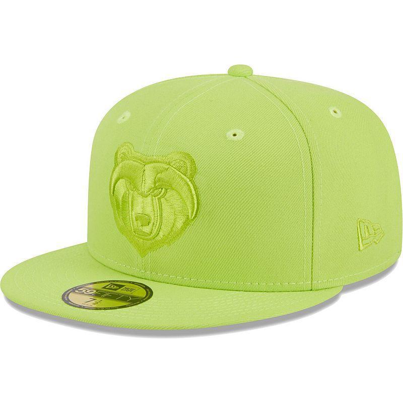 Mens New Era Neon Green Memphis Grizzlies Spring Color Pack 59FIFTY Fitted Hat Product Image