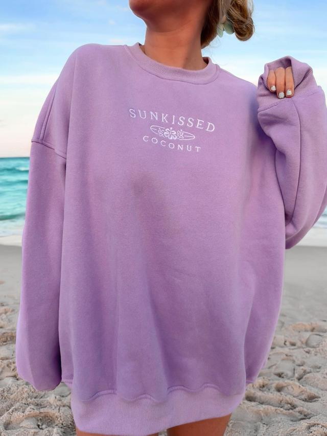 Sunkissedcoconut Embroider Sweatshirt Product Image