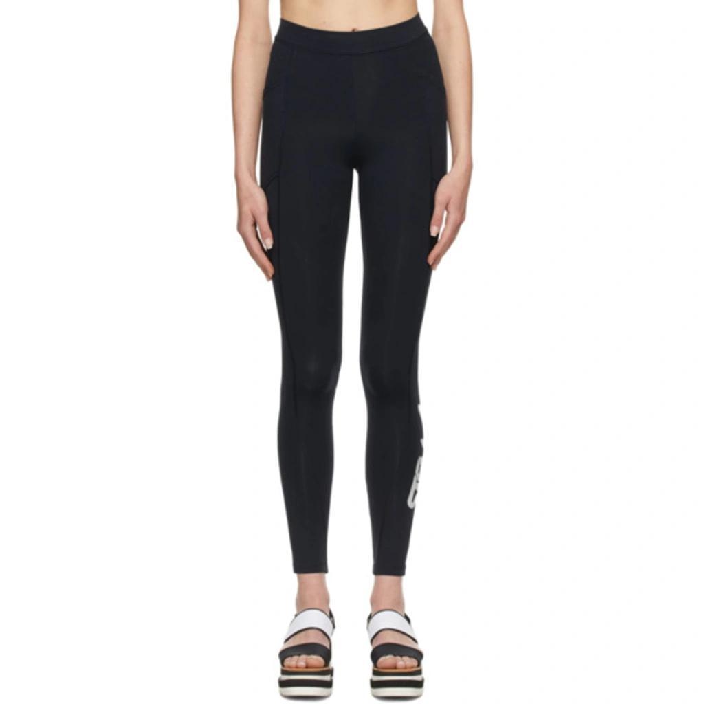 Logo-print Scuba Leggings In Navy Product Image