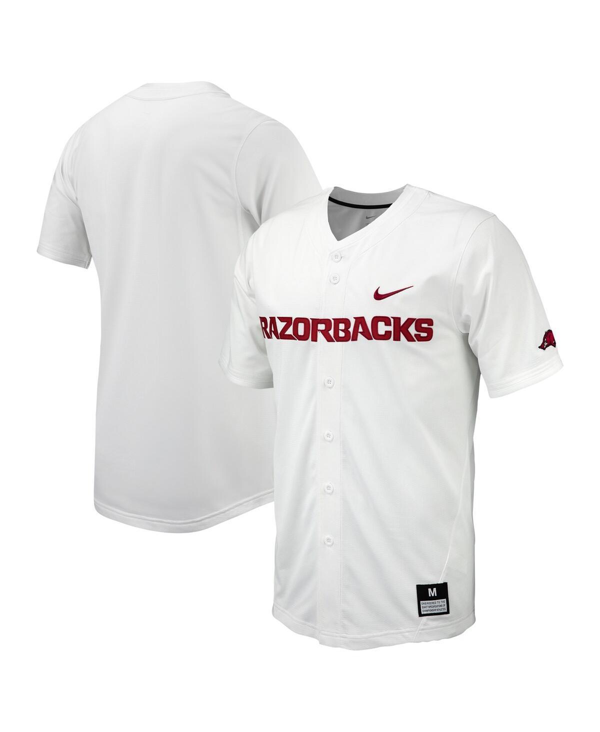 Mens Nike Arkansas Razorbacks Replica Full-Button Baseball Jersey Product Image