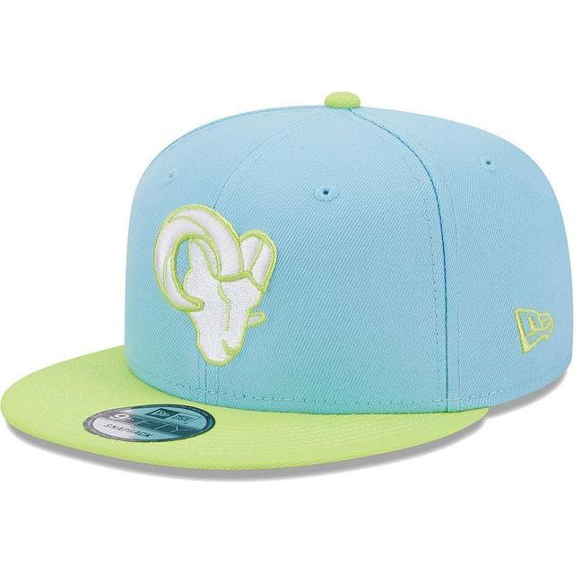 Mens New Era /Neon Green Los Angeles Rams Two-Tone Color Pack 9FIFTY Snapback Hat Product Image