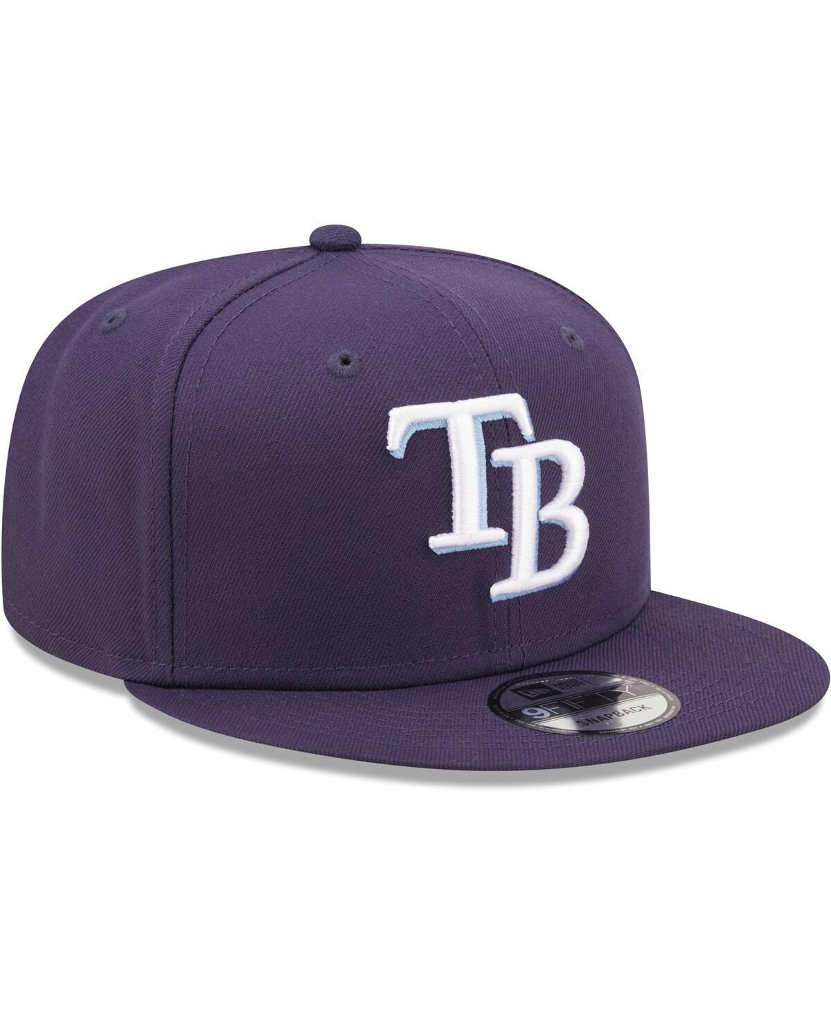 Mens New Era Navy Tampa Bay Rays Primary Logo 9FIFTY Snapback Hat Product Image